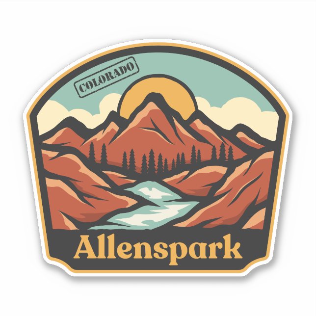 Allenspark, Colorado Sticker (Front)