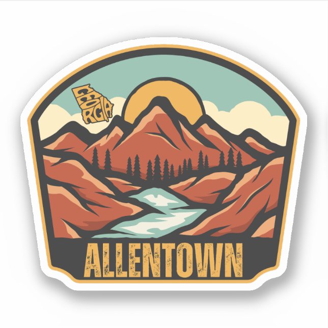 Allentown, Georgia Sticker (Front)