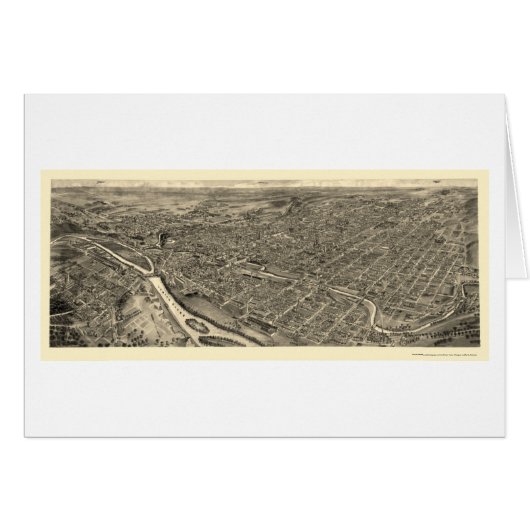 Allentown, PA Panoramic Map - 1922 Cards (Front Horizontal)