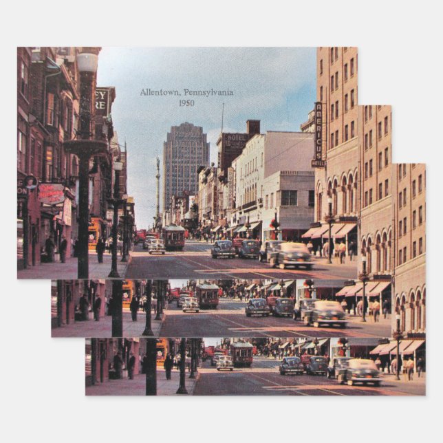 Allentown, Pennsylvania 1950 Wrapping Paper Sheets (Set)
