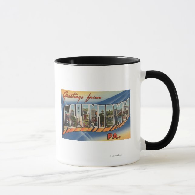 Allentown, Pennsylvania - Large Letter Scenes Mug (Right)