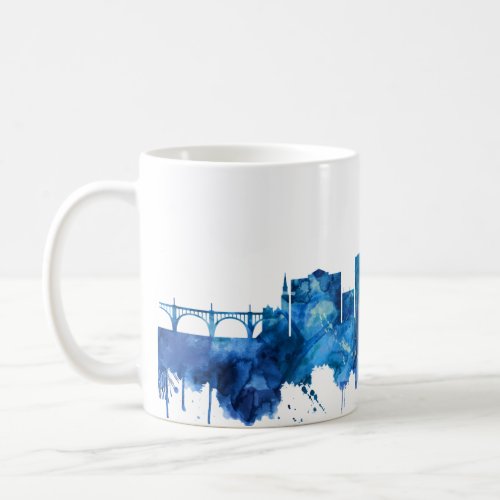 Allentown Pennsylvania Skyline Blue Coffee Mug