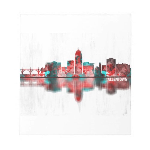 Allentown Pennsylvania Skyline Notepad