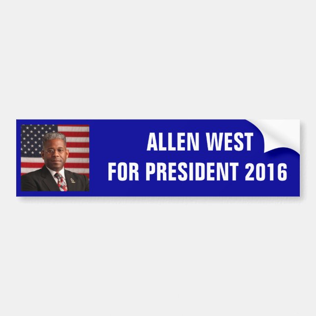 AllenWest_flag.jpeg,  ALLEN WESTFOR PRESIDENT 2... Bumper Sticker (Front)