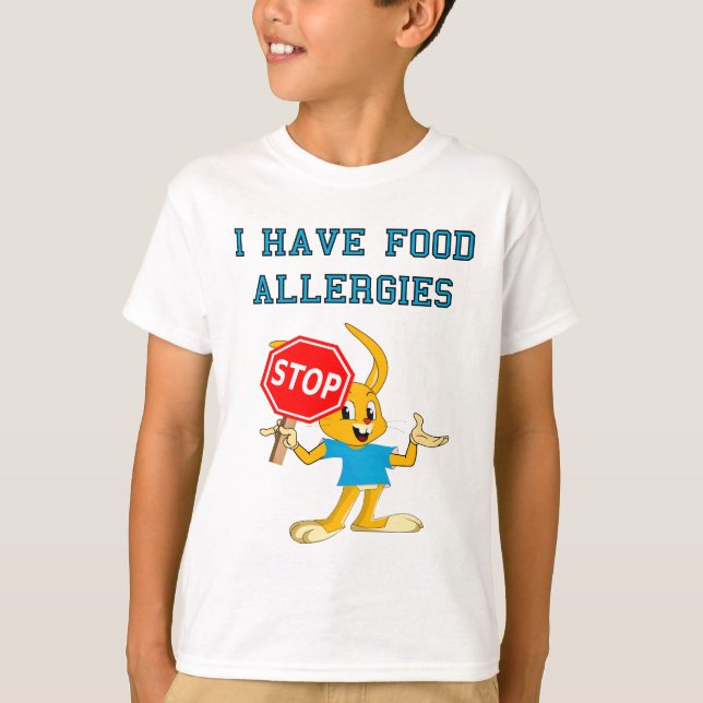 Aller Bunny StopBunny Food Allergies T-Shirt 2 (Front)