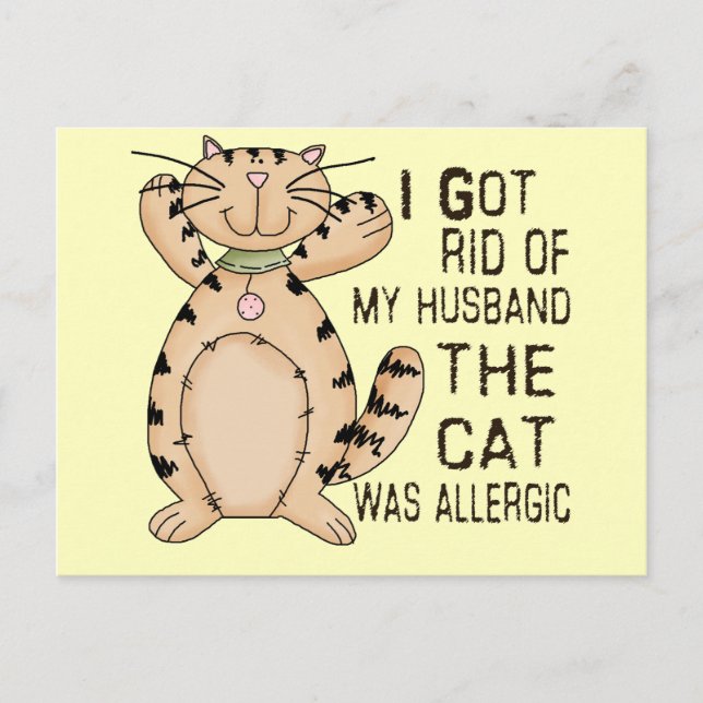 Allergic Cat Postcard (Front)