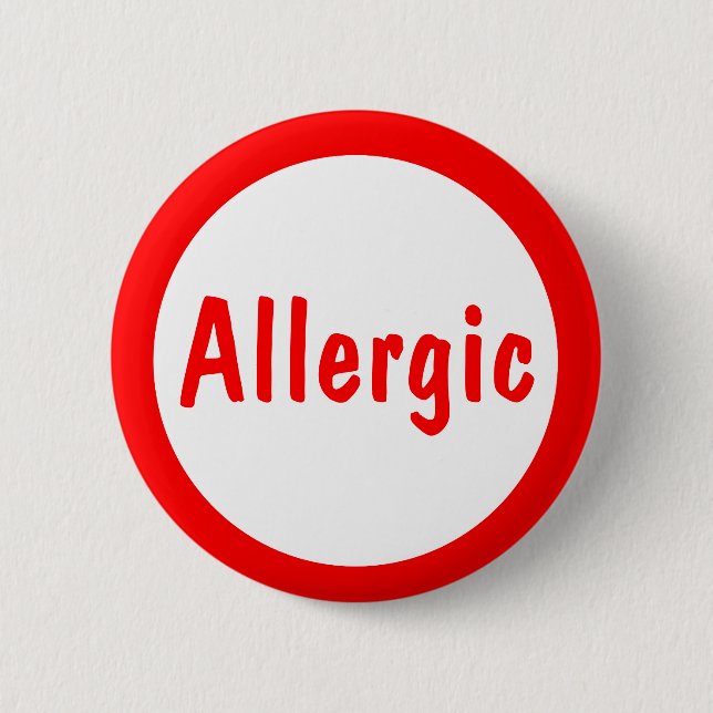 Allergic Pinback Button (Front)