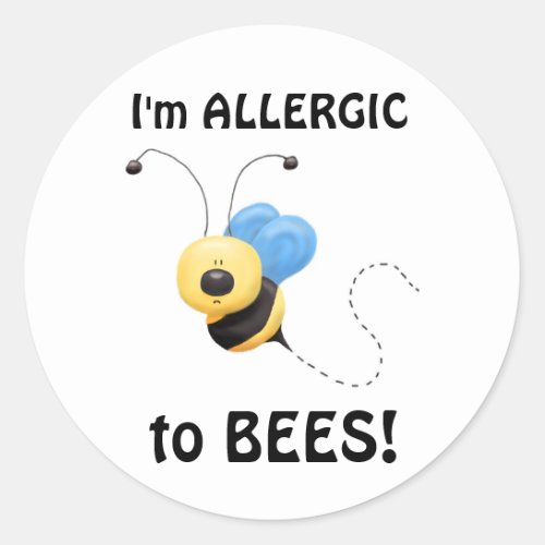 Allergic To Bees set of 20 Stickers