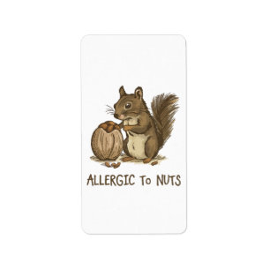 Allergic to Nuts Label