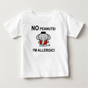 Allergic to Peanuts Baby T-Shirt