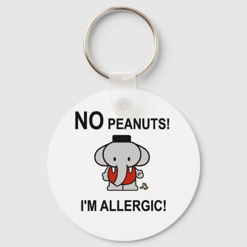 Allergic to Peanuts Keychain