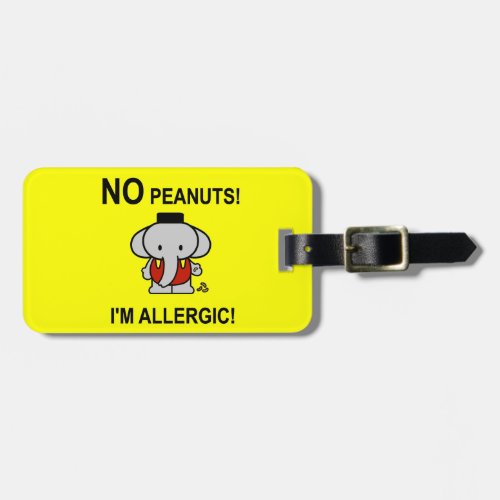 Allergic to Peanuts Luggage Tag