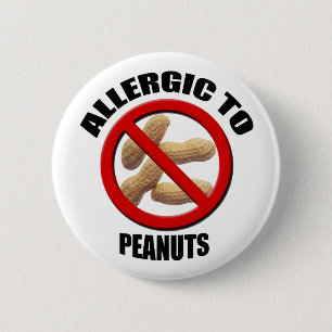 Allergic to Peanuts Medical Alert Std Button