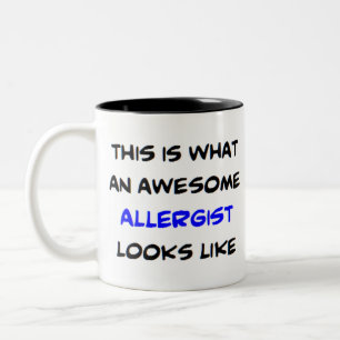 allergist, awesome Two-Tone coffee mug