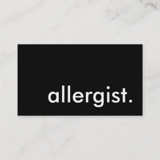 allergist. business card
