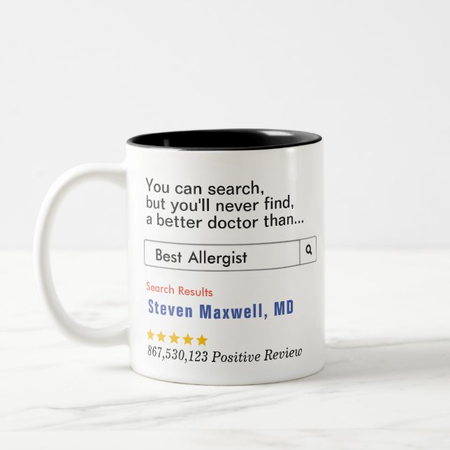 Allergist Custom Gift  Two-Tone Coffee Mug (Left)