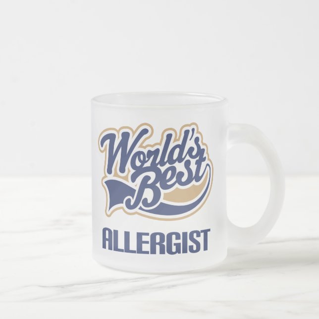 Allergist Gift Frosted Glass Coffee Mug (Right)