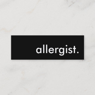 allergist. mini business card
