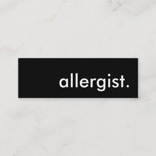 allergist mini business card