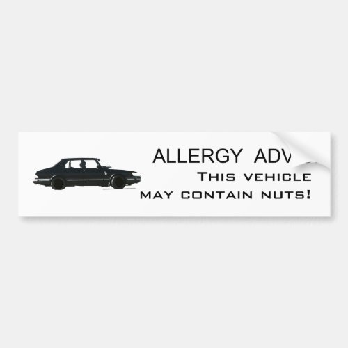 Allergy Advice Bumper Sticker