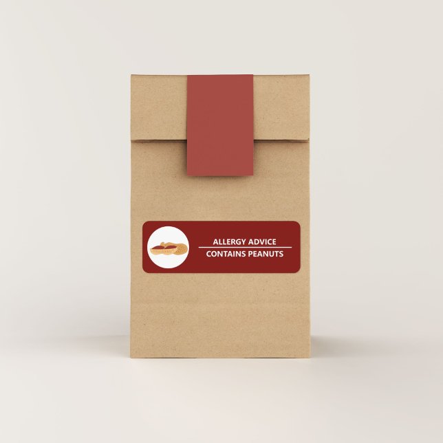 Allergy Advice - Contains Peanuts Sticker (Allergy Advice - Contains Peanuts Sticker)