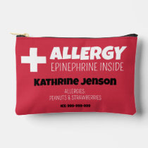 Allergy Alert Epinephrine Inside Custom Emergency Accessory Pouch