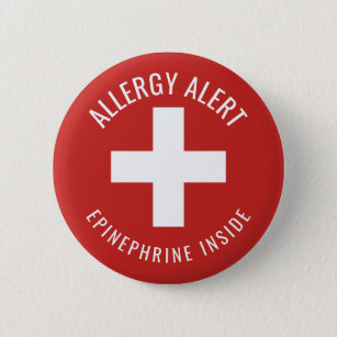 Allergy Alert Epinephrine Inside Medical Emergency Button