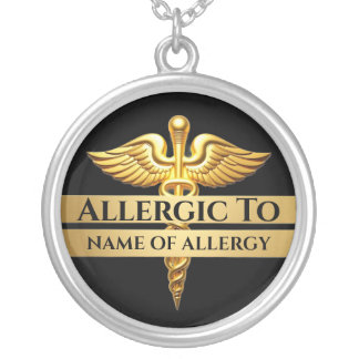 Allergy alert jewelry custom DIY allergic to gold