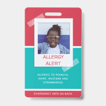 Allergy Alert Kids Photo Medical Emergency Daycare