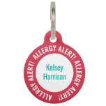 Allergy Alert Personalized Kids School Daycare Pet Id Tag at Zazzle