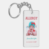 Allergy Custom Photo In Case of Emergency Kids Keychain (Front Left)