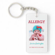 Allergy Custom Photo In Case of Emergency Kids Keychain