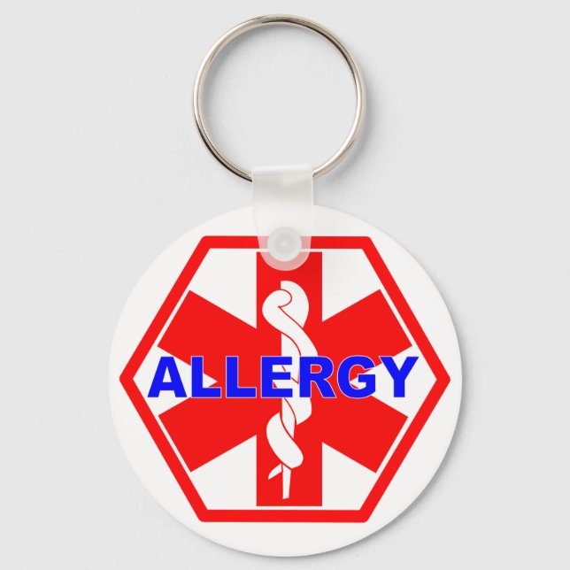 ALLERGY ID TAG KEYCHAIN (Front)