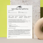 Allergy Patch Test Eyelash Extension Consent White Letterhead<br><div class="desc">Hook Up with a Professional Touch: Build Client Trust with Every Detail Our customizable Eyelash Extension Consent Form is designed to elevate your client experience. Tailor it effortlessly to suit your unique business needs, making it the ideal fit for Eyelash Bars and Esthetician services. This consent form ensures clear communication...</div>
