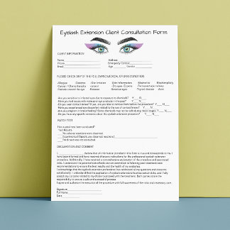 Allergy Patch Test Holograph Eyelash Extension Letterhead