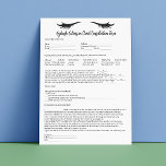 Allergy Patch Test Script Calligraphy Consent Form Letterhead<br><div class="desc">Elevate your client experience with our customizable Eyelash Extension Consent and Consultation Form. Tailor it to your unique business needs, making it perfect for Eyelash Bars and Esthetician services. Specializing in Professional Esthetician Consent Forms, this template ensures clear communication and client understanding before every procedure. The comprehensive form includes a...</div>