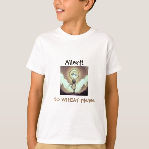 allergy to wheat personalised Tshirt allergy