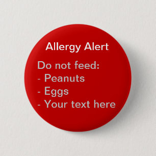 Allergy warning alert button