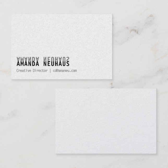Alles, ausser gewöhnlich. Schwarz weiß.  Business Card (Front/Back)