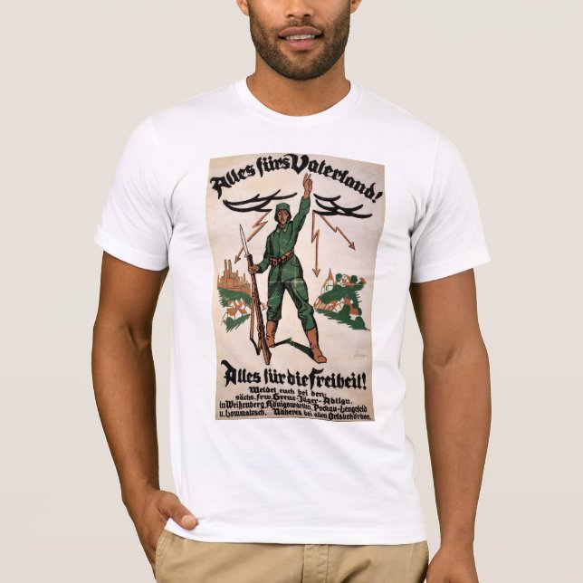 Alles Furs Vaterland WWI Poster T-Shirt (Front)