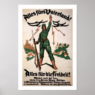 Alles Furs Vaterland WWI Poster (white)