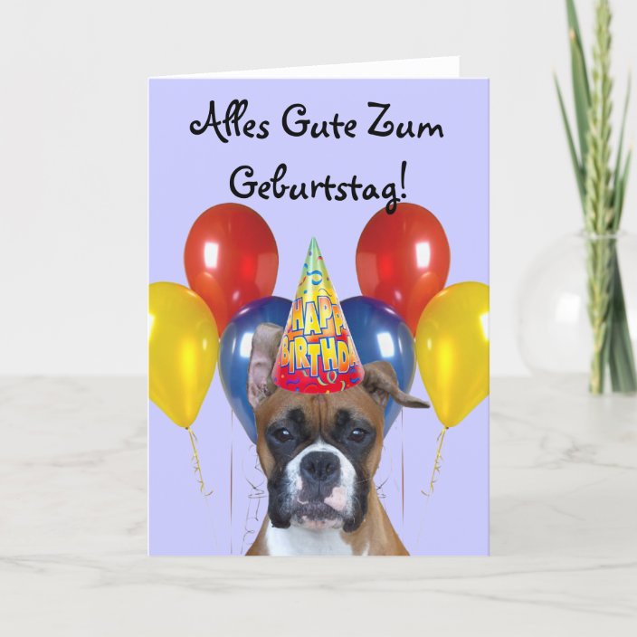 Alles Gute Zum Geburtstag Birthday Boxer Card Zazzle Com
