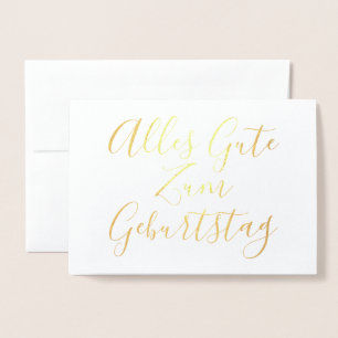 Alles Gute zum Geburtstag Calligraphy Foil Card
