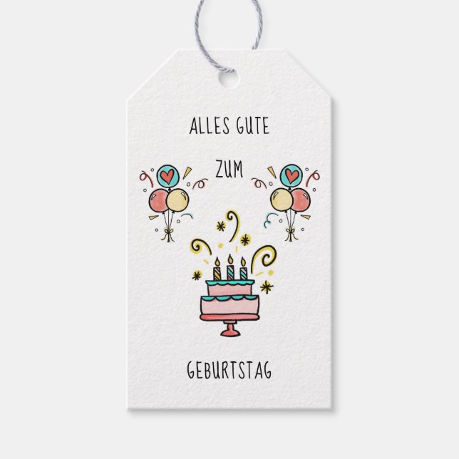 Alles Gute zum Geburtstag Gift Tags (Front)