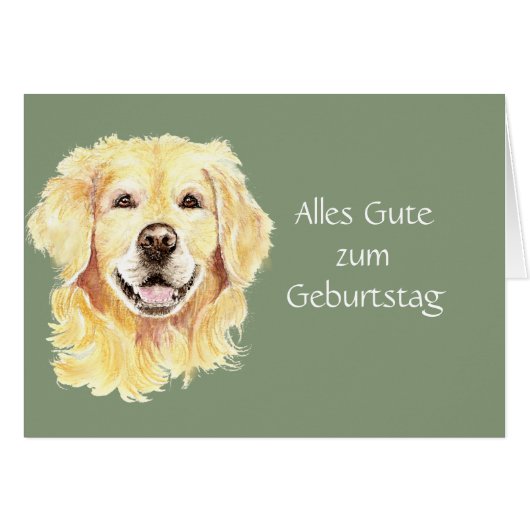 Alles Gute zum Geburtstag Golden Retriever Dog Pet (Front Horizontal)