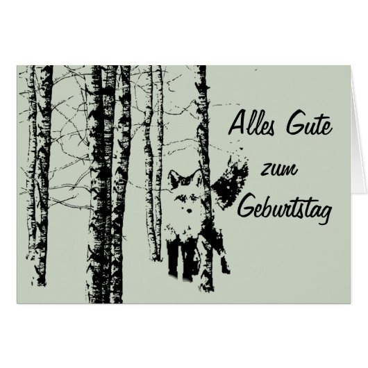 Alles Gute zum Geburtstag Wald Fuchs Cards (Front Horizontal)