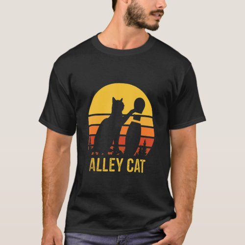 Alley Cat Bowling Retro T_Shirt