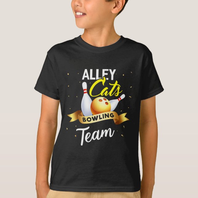 Alley Cat Bowling Shirt Funny Bowler Bowling  (Front)
