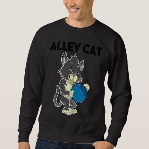 Alley Cat  For Bowling Kitten  Boys Girls Sweatshirt