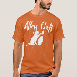 Alley Cat Funny Bowler Bowling  T-Shirt